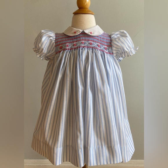 Youngland Other - Vintage 1980’s Youngland hand smocked girls stripe dress